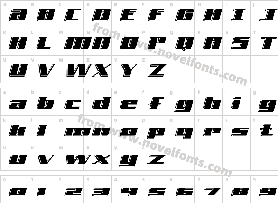 FreeLine-ExpressCharacter Map