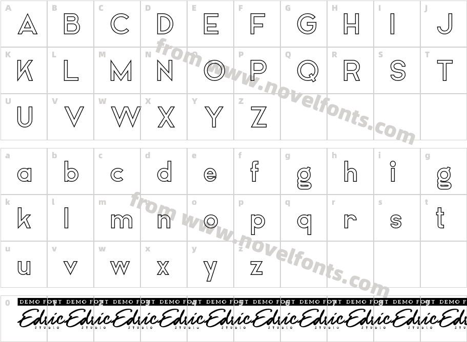 Airframe Demo OutlineCharacter Map