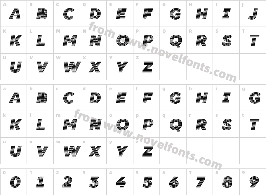 TT Smalls Trial Black ItalicCharacter Map