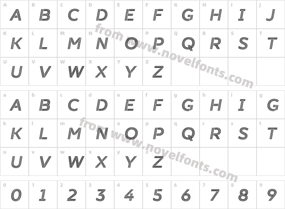 TT Smalls Trial DemiBold ItalicCharacter Map