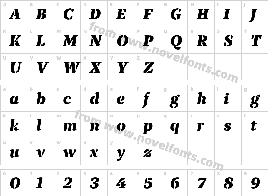 TT Tricks Stencil Trl Blc ItCharacter Map