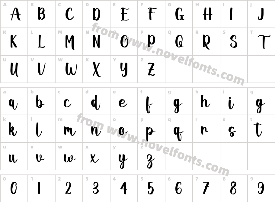 TalisaRegularCharacter Map