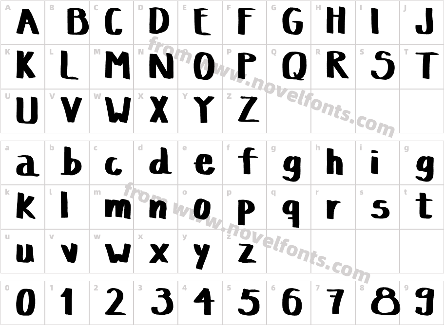 TanaestelScriptHandwritten-RgCharacter Map