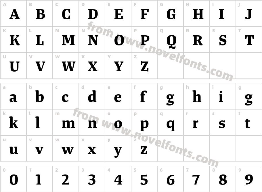 TangerSerifMedium-BoldCharacter Map