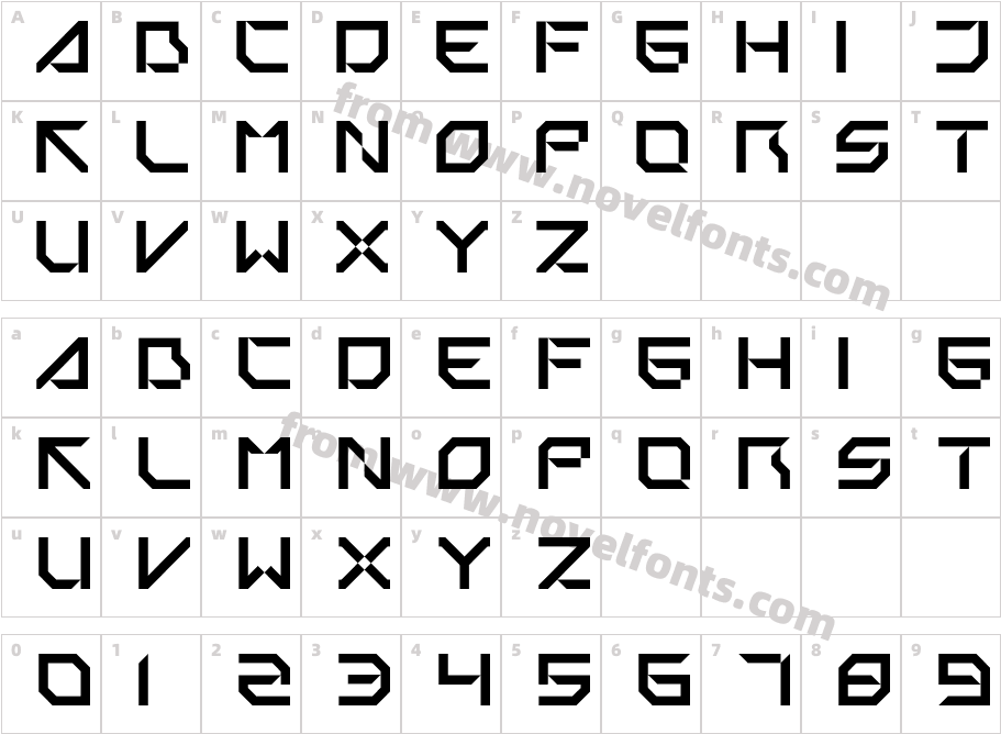 TechnopathRegularCharacter Map