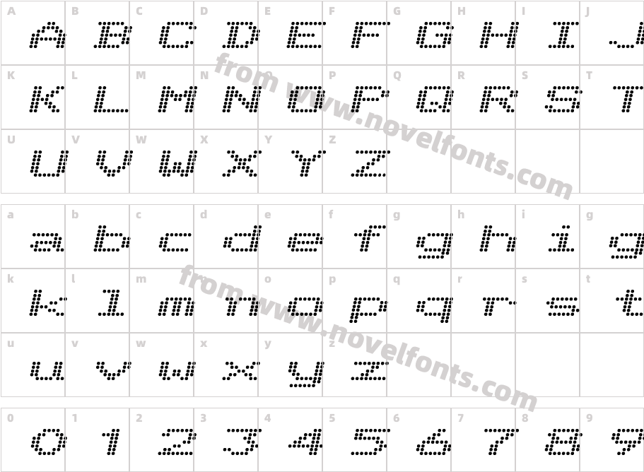 TelidonEx-BoldItalicCharacter Map