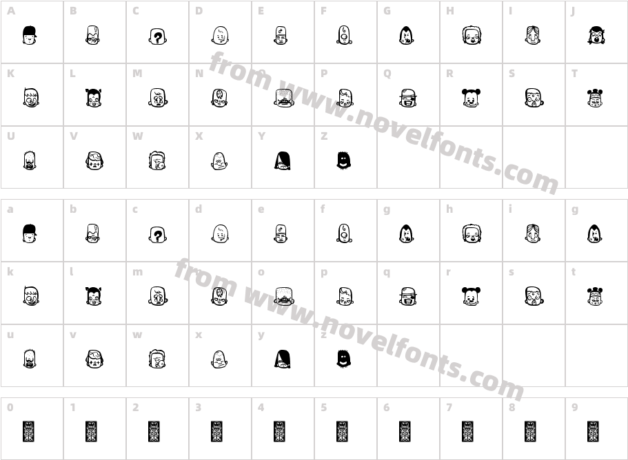 Teubé2Character Map