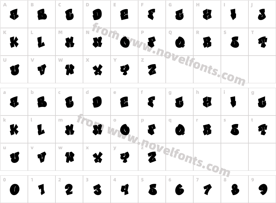 Texas WallsCharacter Map