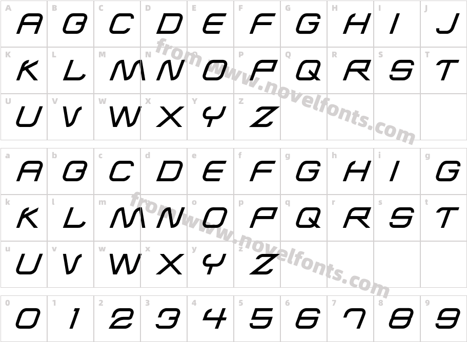 Airline-BoldCharacter Map