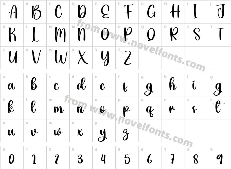 ThickRegularCharacter Map