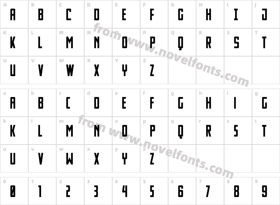 Thunder Nova BoldCharacter Map