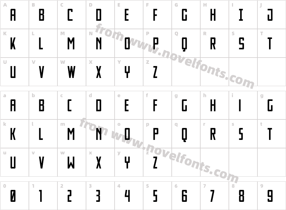 Thunder Nova CompactCharacter Map