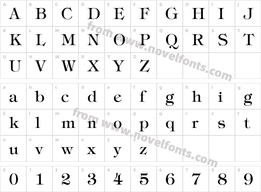 Tiffany LTCharacter Map