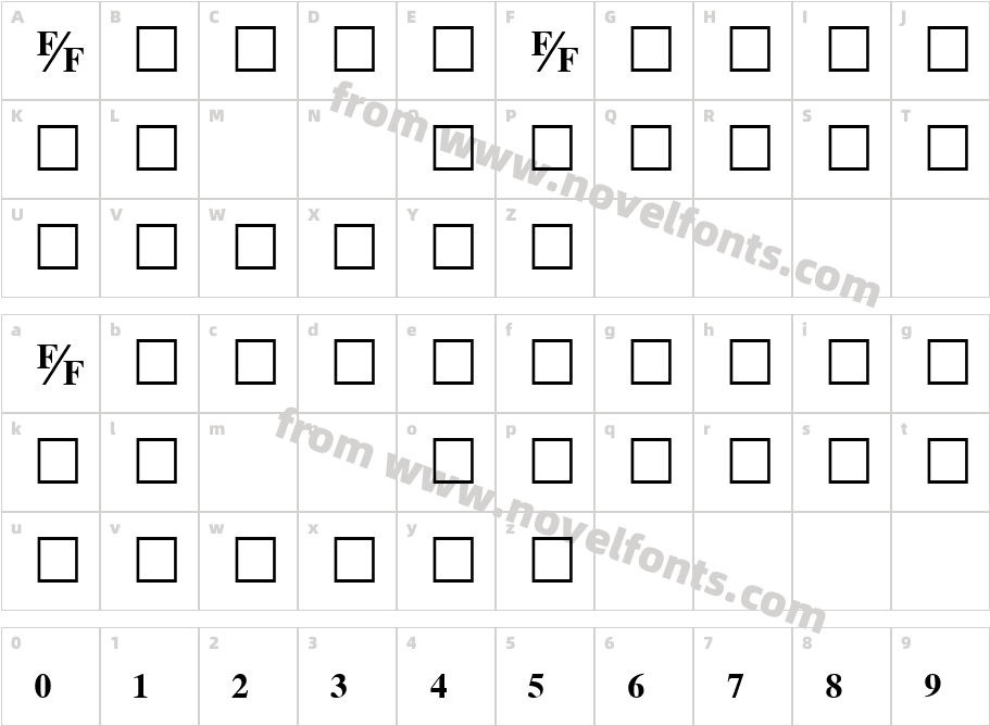 TmsFB-BoldCharacter Map