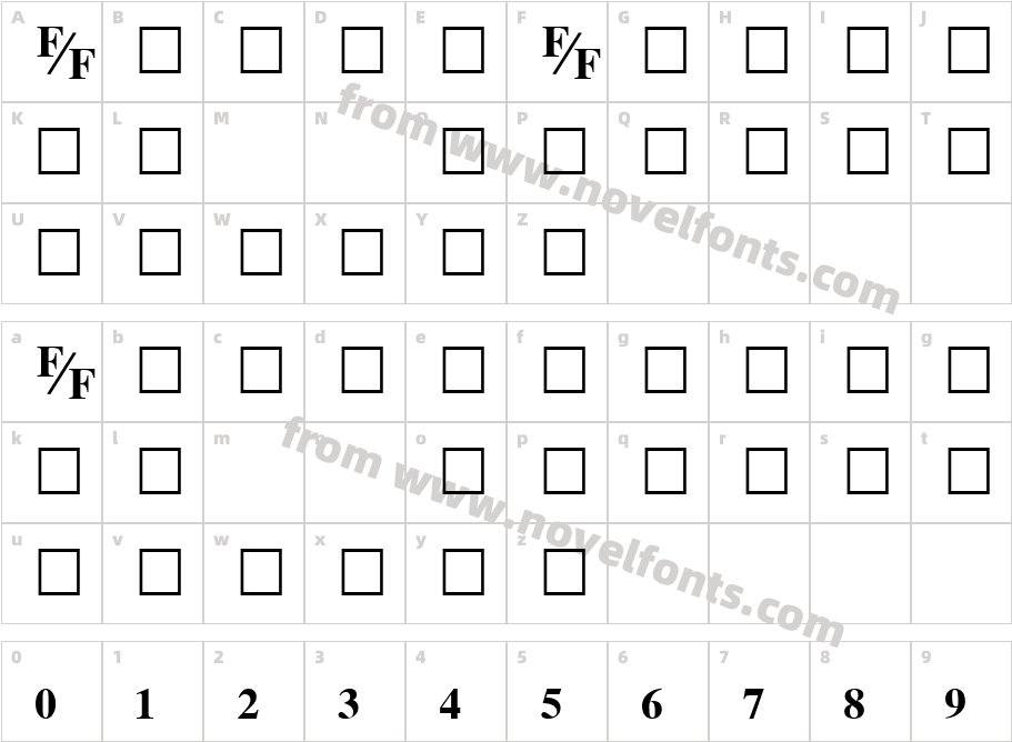 TmsFE-BoldCharacter Map