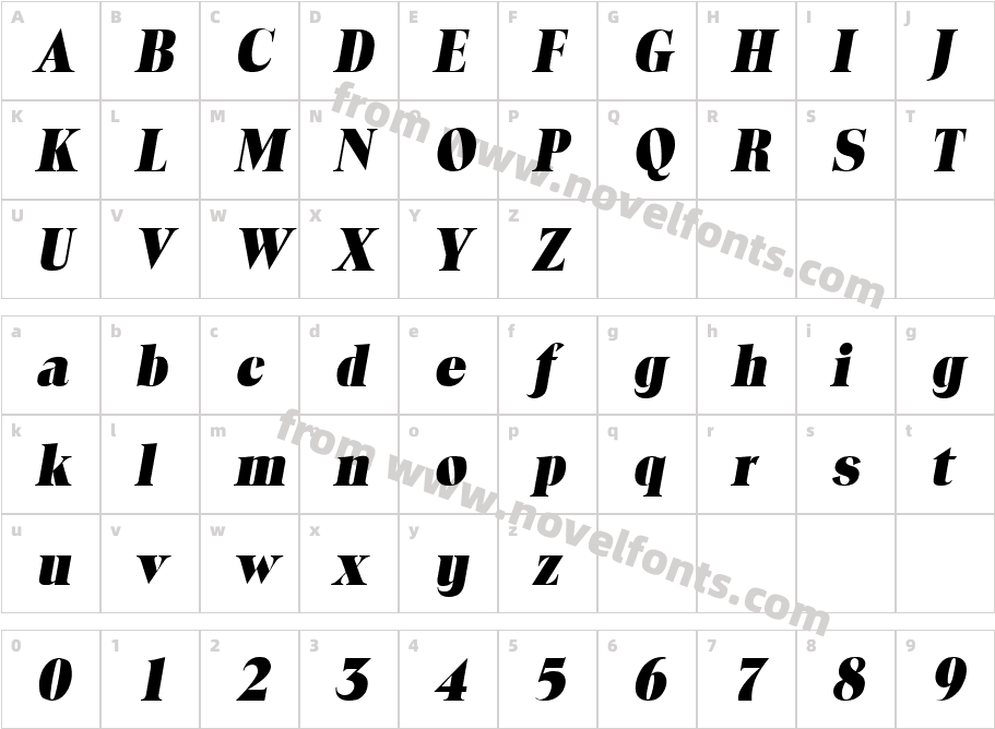 ToledoLH-Bold-ItalicCharacter Map