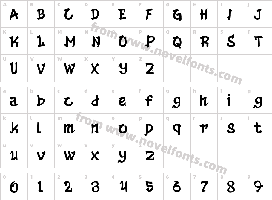 ToughArtRegularCharacter Map