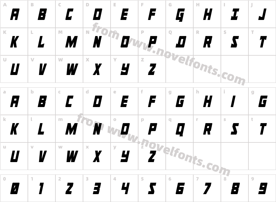 Tower of Silence Condense ItalCharacter Map