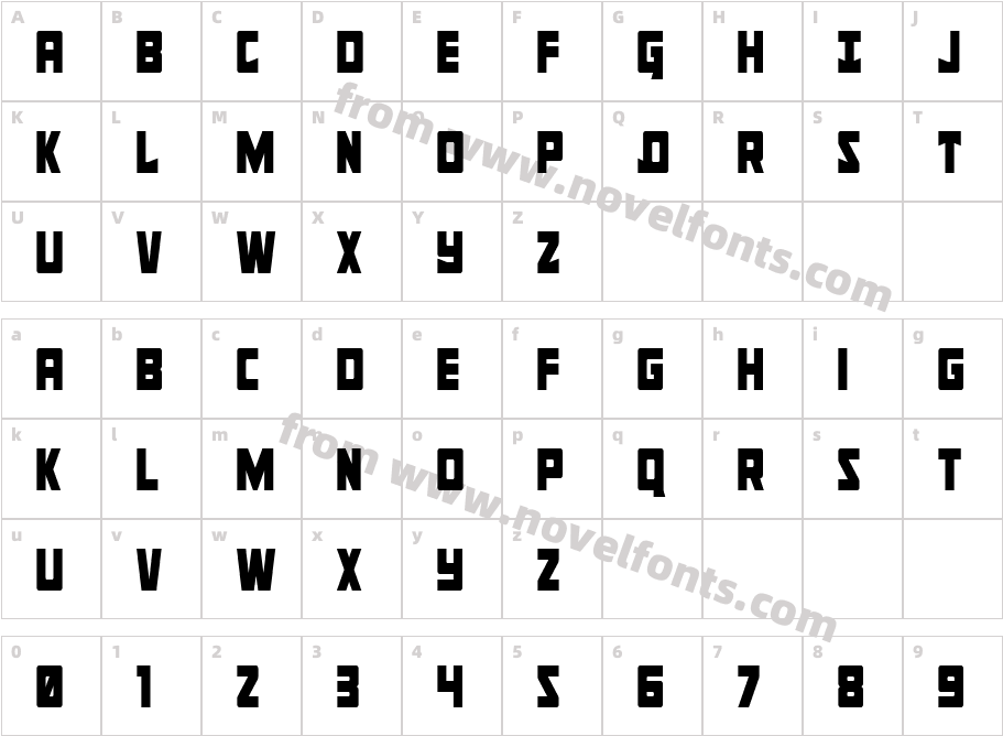 Tower of Silence CondensedCharacter Map