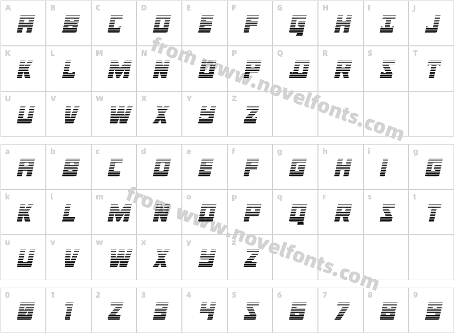 Tower of Silence Gradient ItalCharacter Map