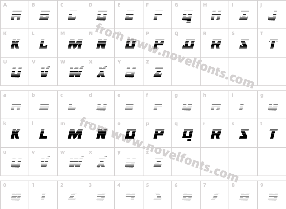 Tower of Silence Gradient ItalCharacter Map