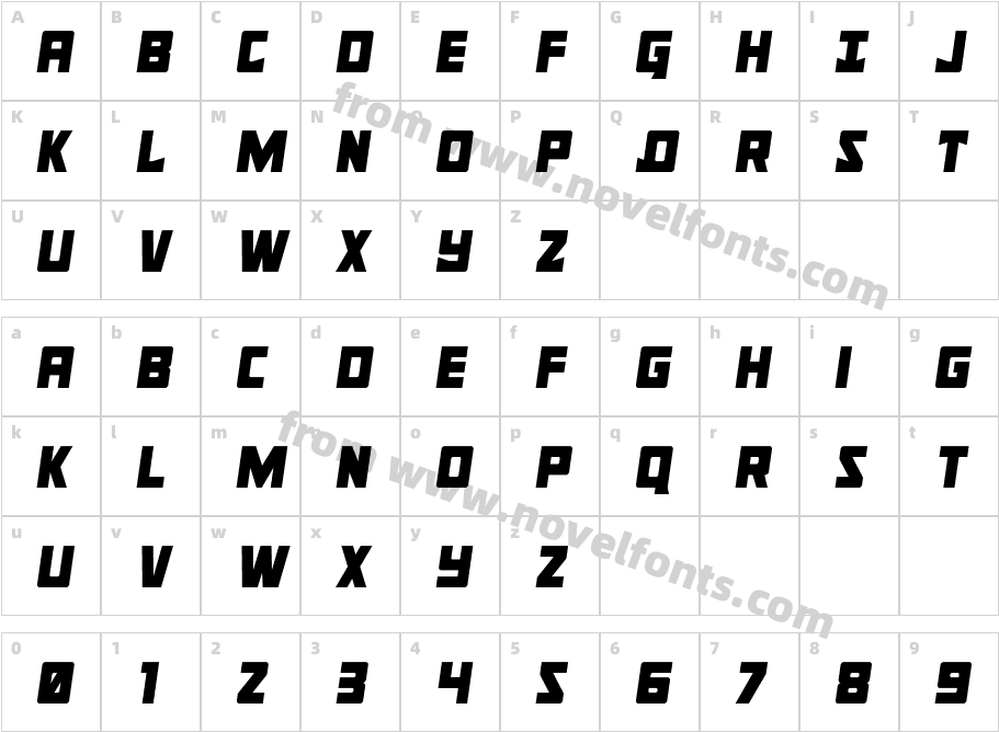 Tower of Silence Semi-ItalicCharacter Map