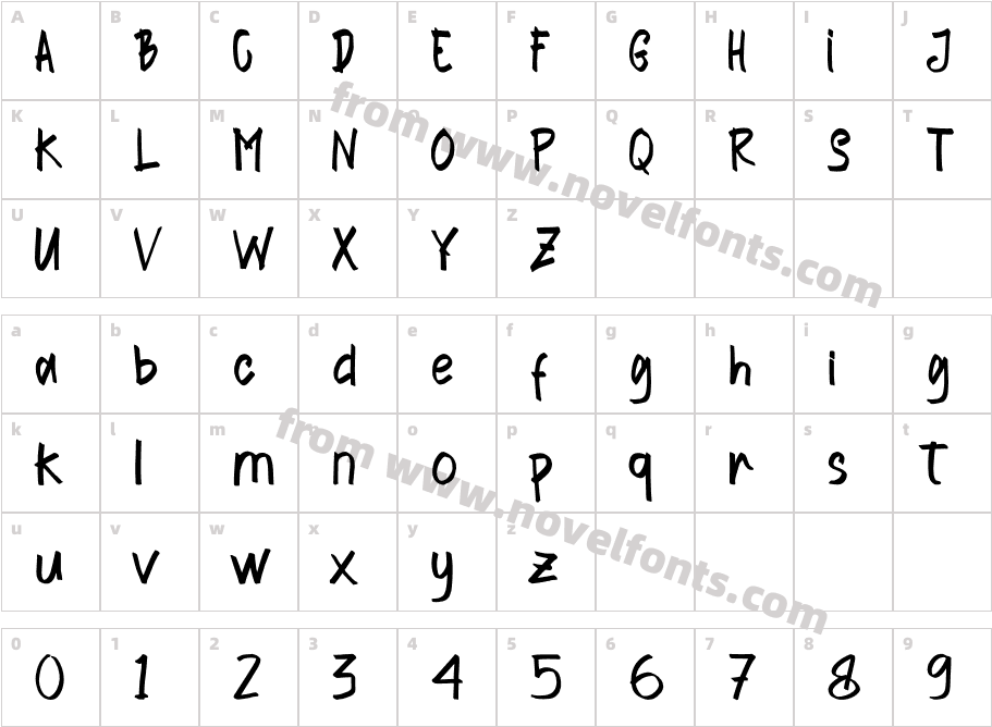 Toykids - Personal UseCharacter Map