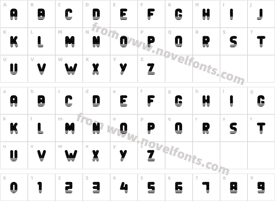 Tracking BoldCharacter Map