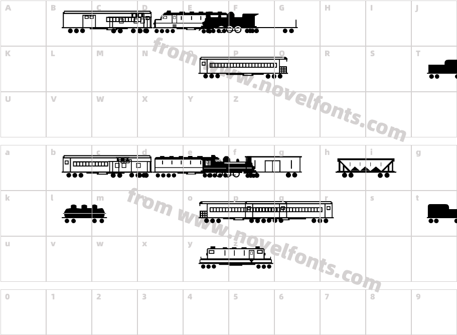 Trains RegularCharacter Map