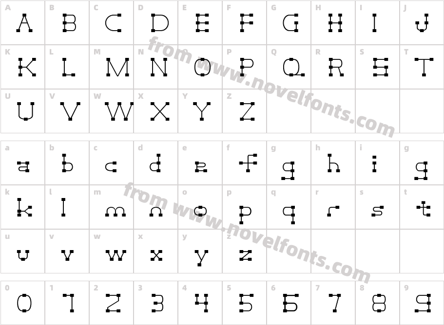 Trembx Trial MediumCharacter Map