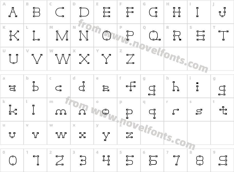 Trembx Z Trial MediumCharacter Map