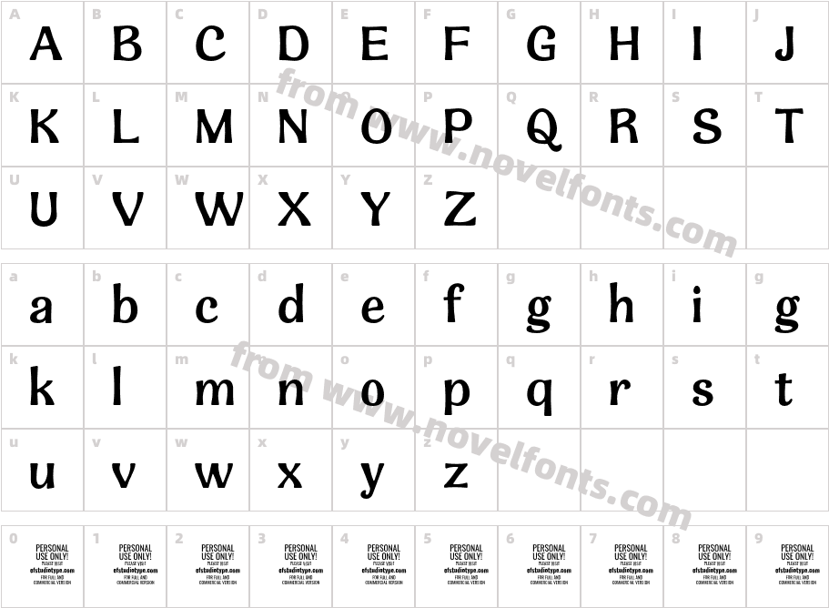 Triorange - Personal UseCharacter Map