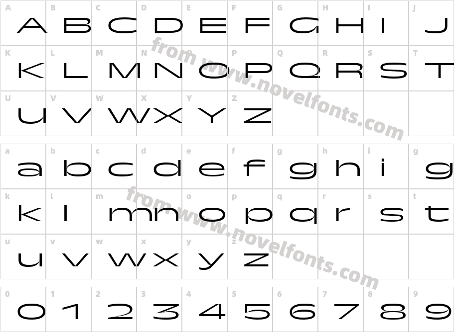 TroisMilleLight-35Character Map