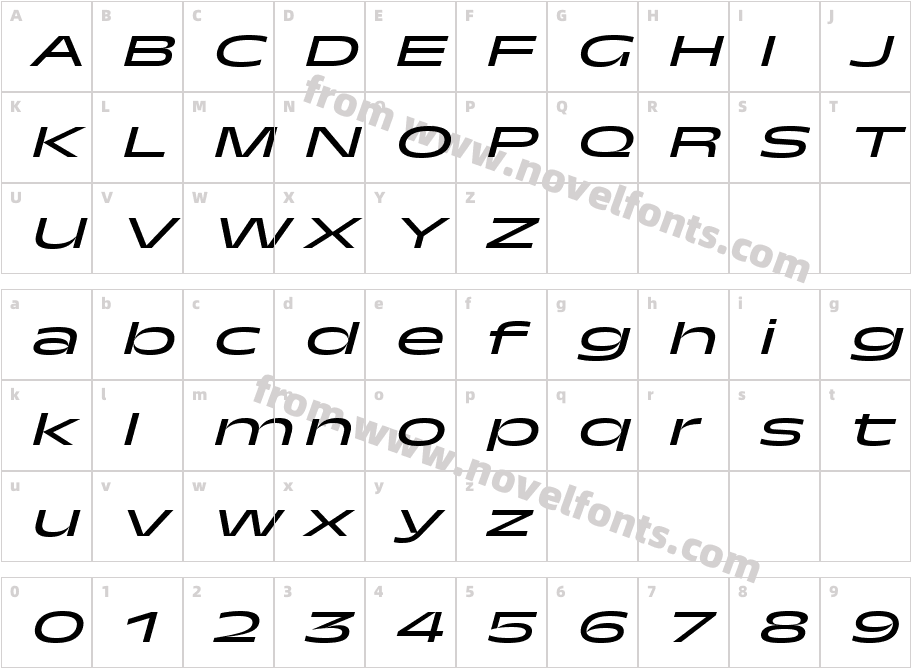 TroisMilleRegularItalic-30Character Map