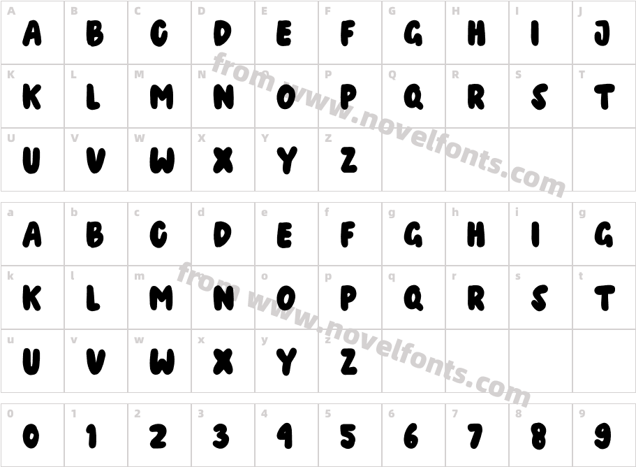 Trombol BoldCharacter Map