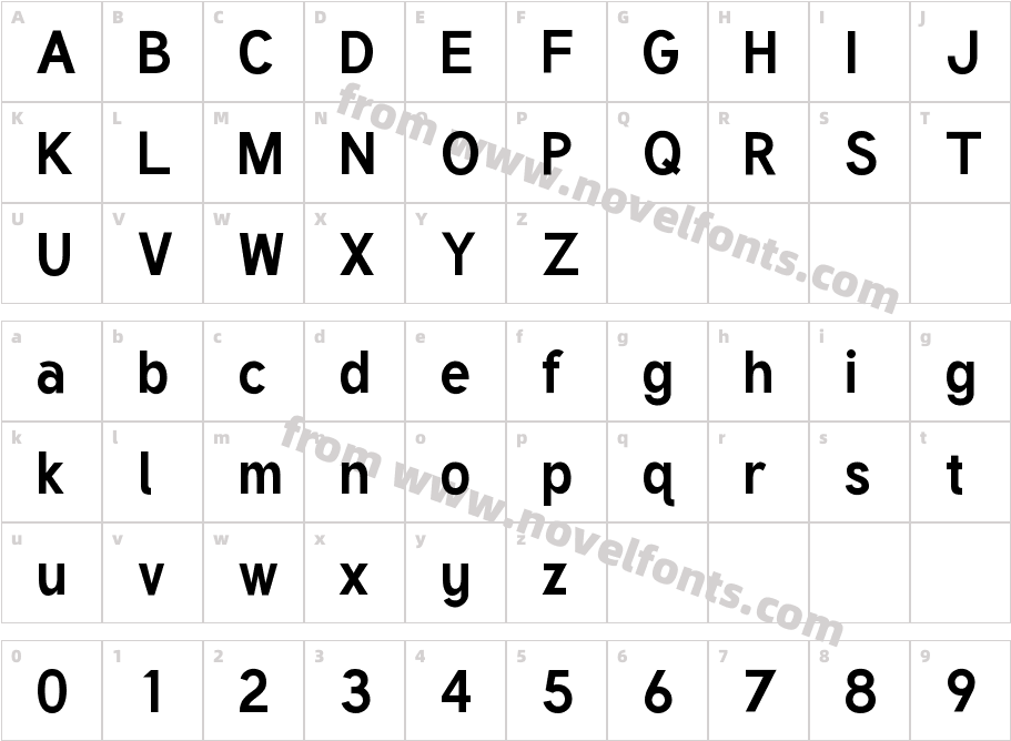 Tuffy-BoldCharacter Map