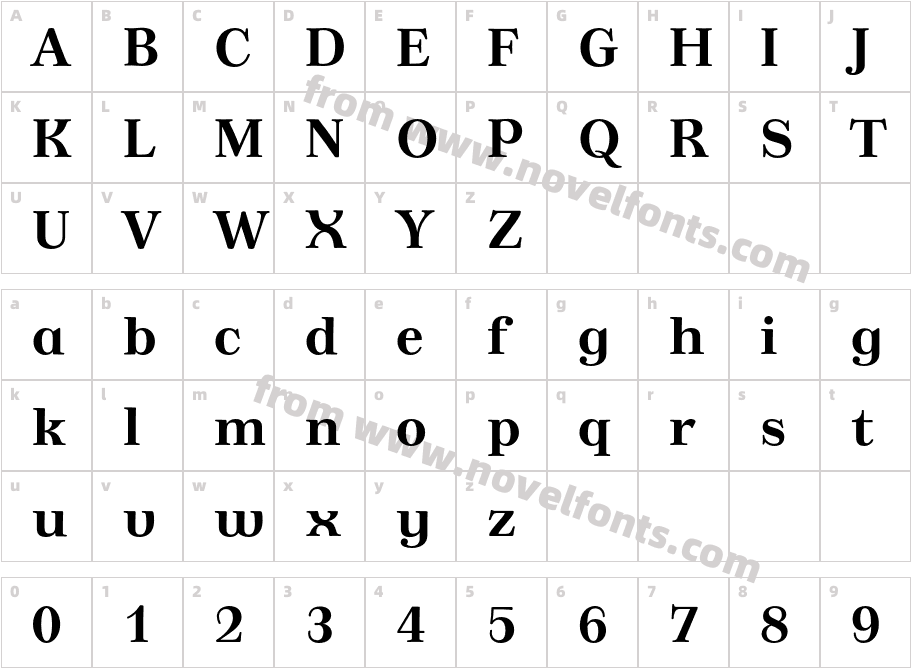 TusarDecoText-BoldCharacter Map