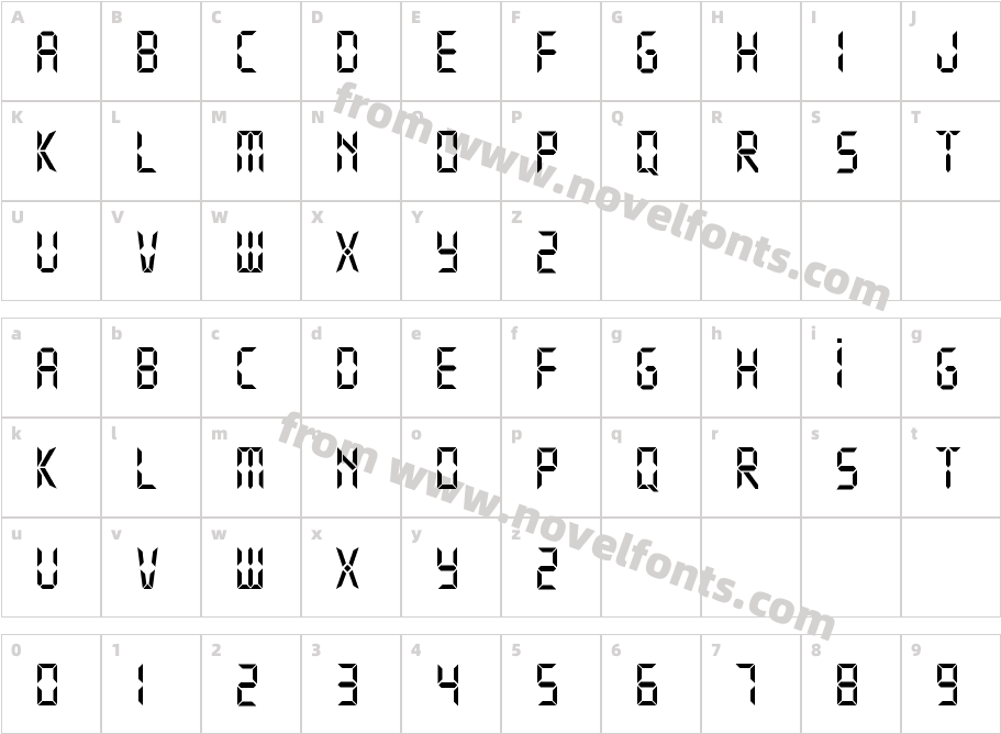 TypoDigitDemoCharacter Map