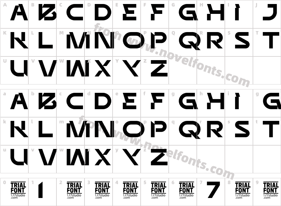 UNIQUE SANS DEMO RegularCharacter Map