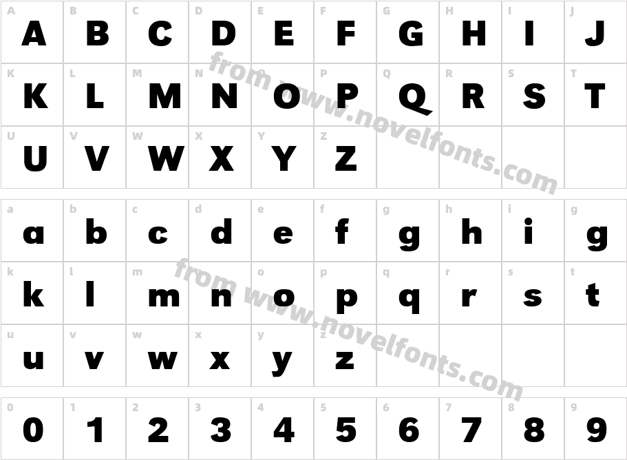 URWGroteskT-BoldCharacter Map