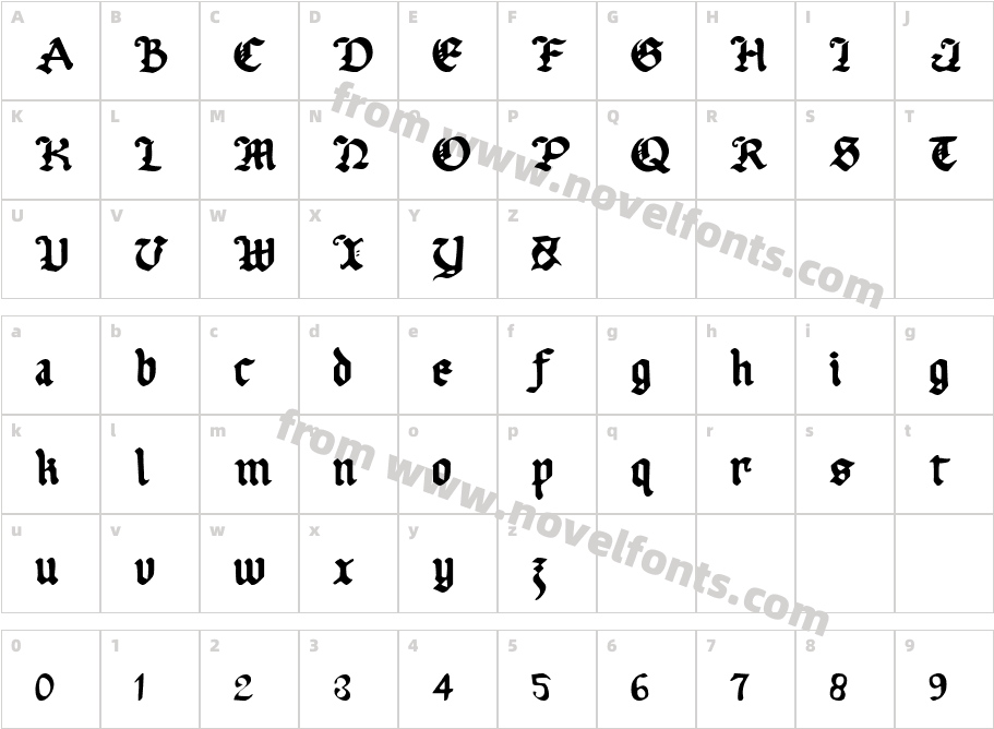 UberhГ¶lmeCharacter Map