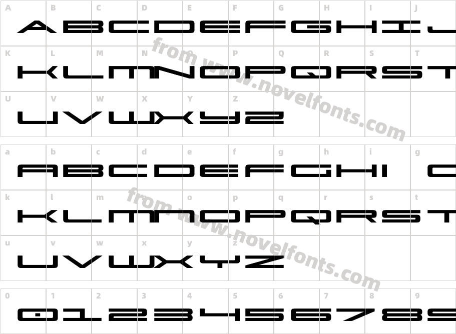 Ultra 911 ExpandedCharacter Map