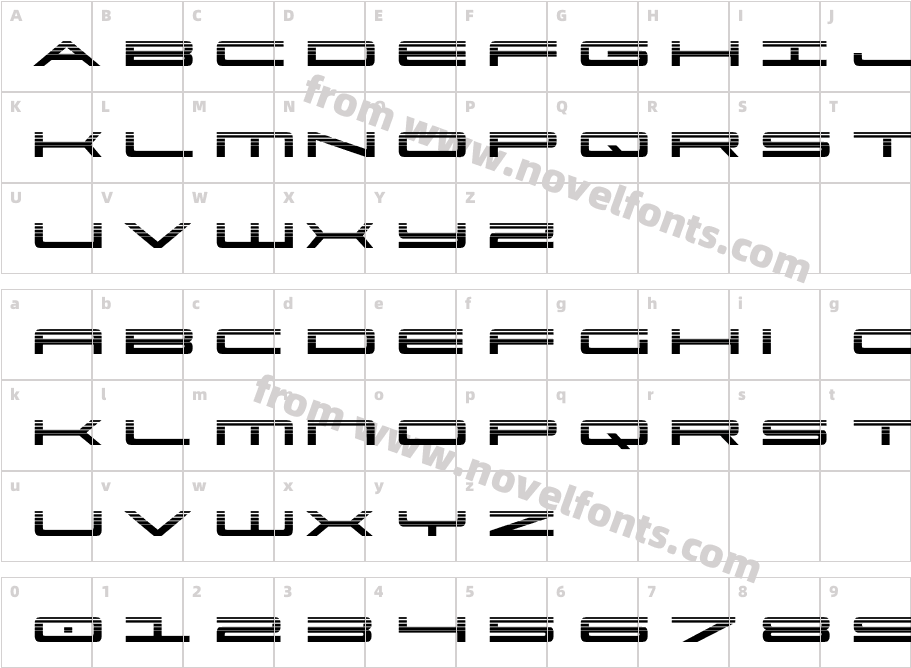 Ultra 911 HalftoneCharacter Map