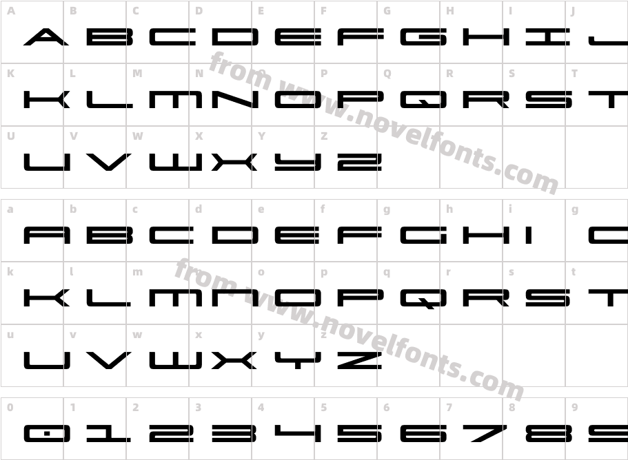 Ultra 911Character Map