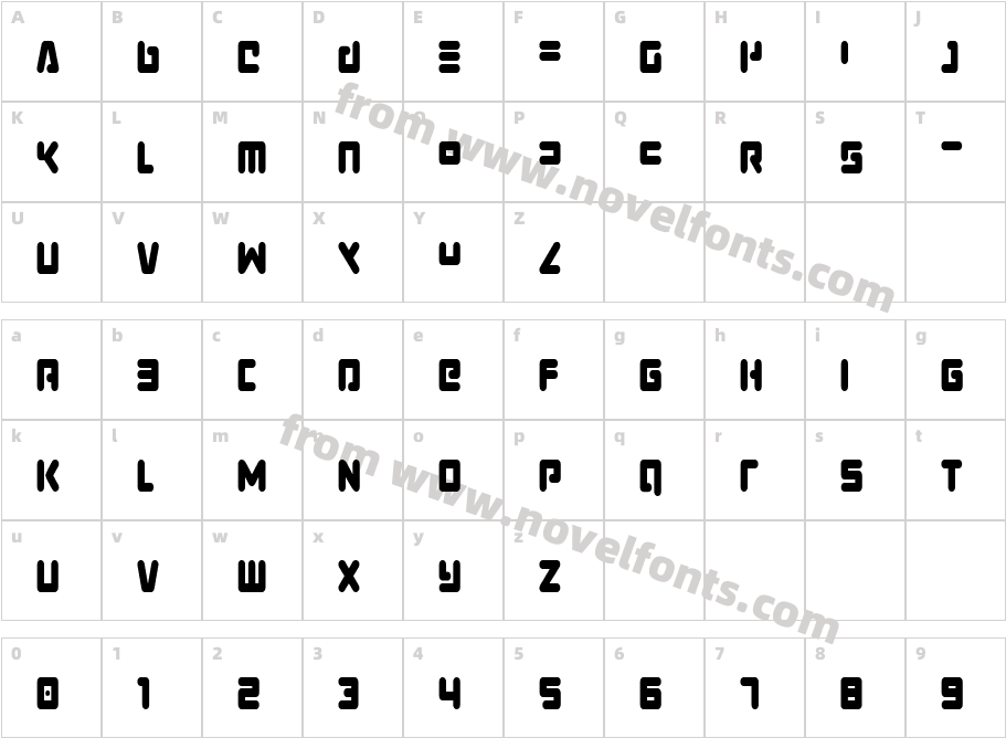 Unbound Gamer CondensedCharacter Map