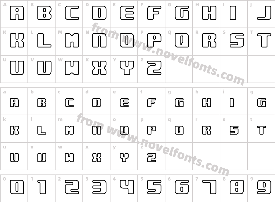 UnderwhelmedOutlineBRKCharacter Map