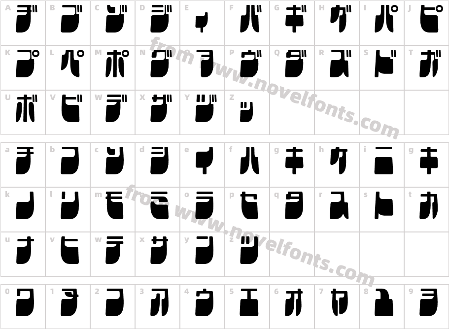 Frigate Katakana - CondCharacter Map