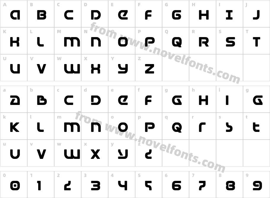 Universal Jack BoldCharacter Map