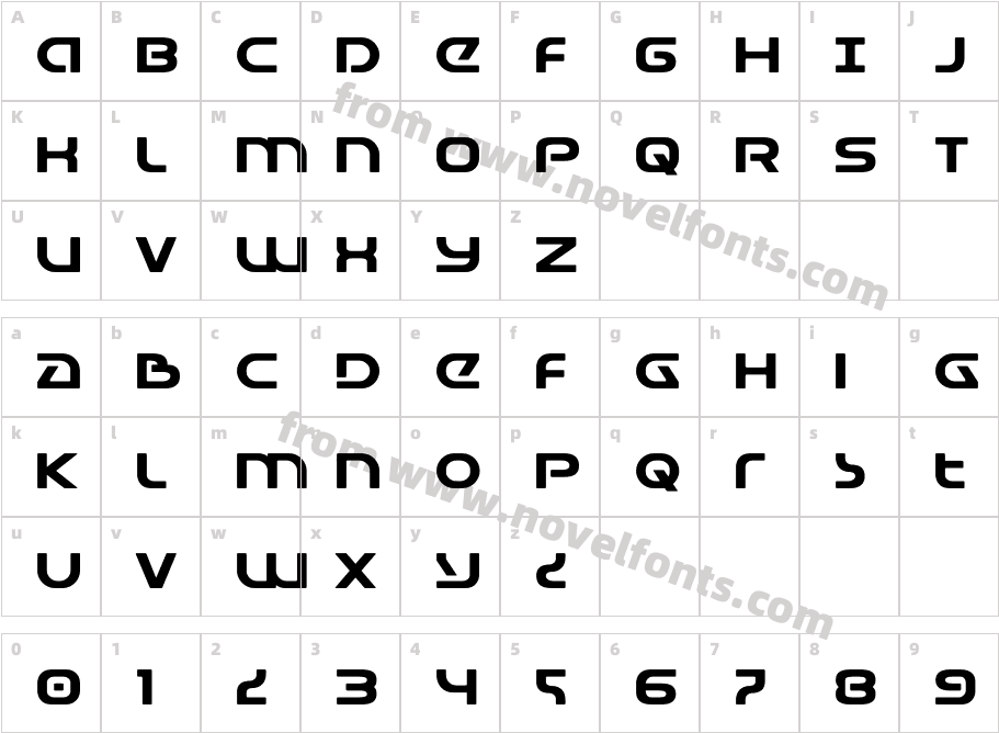 Universal Jack ExpandedCharacter Map