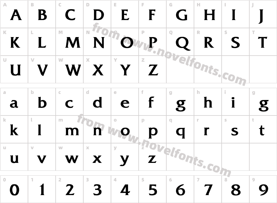 FritzQuadrata BoldCharacter Map